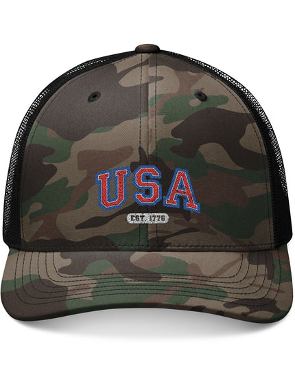 USA 1776 Camo Trucker Cap