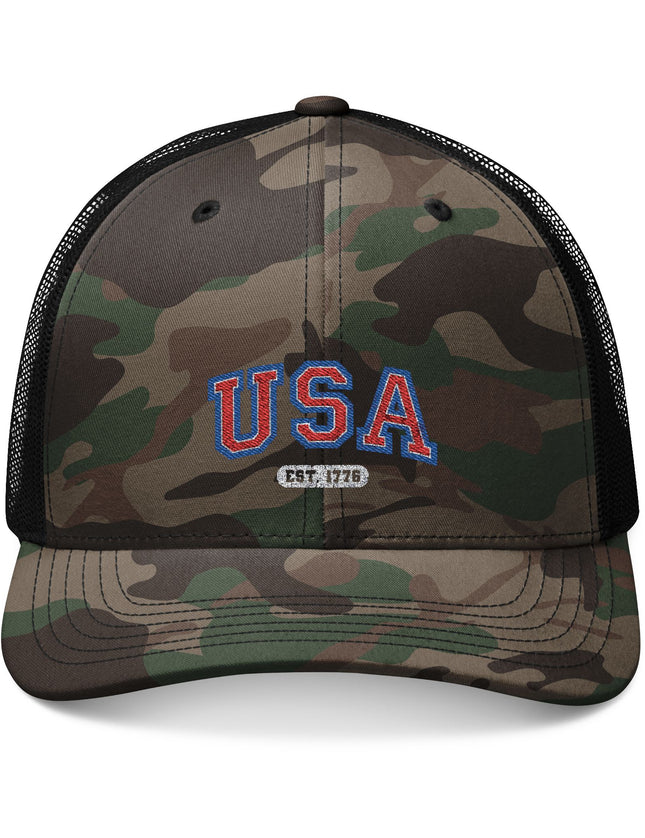 USA 1776 Camo Trucker Cap