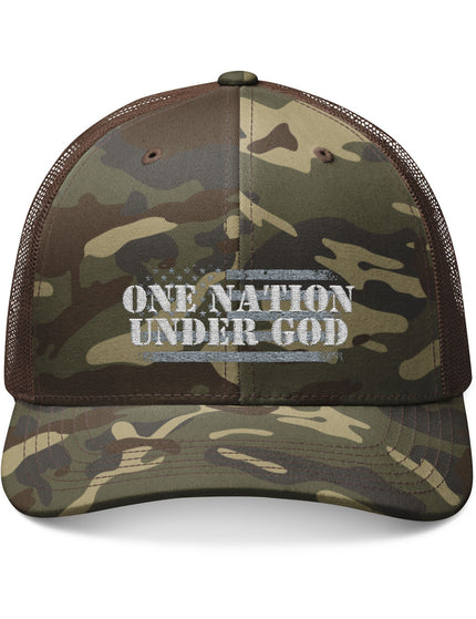 One Nation Under God Camo Trucker Cap
