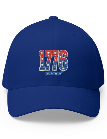1776 Patriot Truck Caps Blue Cap with Red White and Blue Stars and Stripes Embroidery