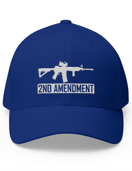Blue cap with white graphic and '2nd Amendment' text on a white background