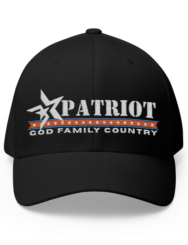 God Family Country Patriot Flex Fit Cap