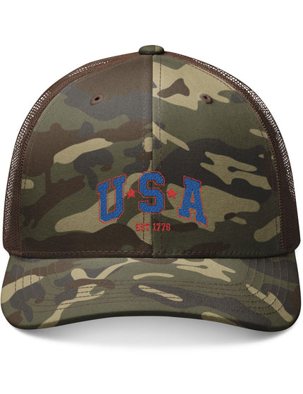 USA 1776 Camo Trucker Cap