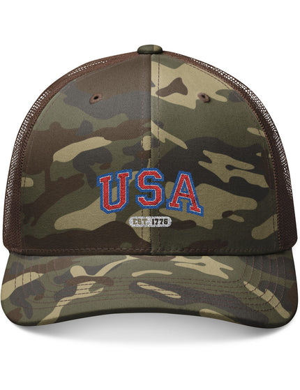 USA 1776 Camo Trucker Cap