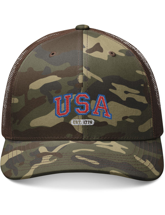 USA 1776 Camo Trucker Cap