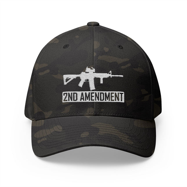 2nd Amendment Camo Cap with Rifle Embroidery – Patriot Trucker Caps