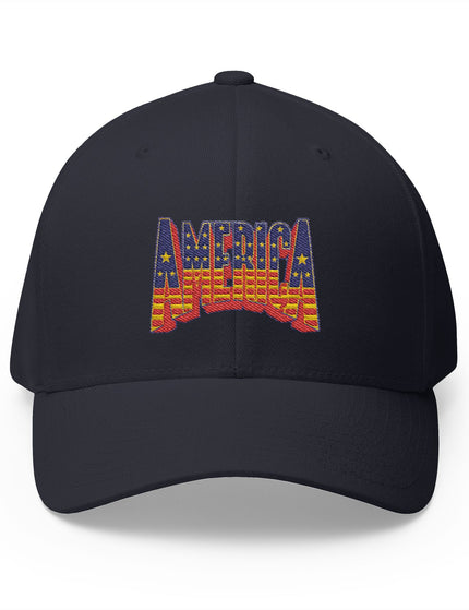 America Stars and Stripes Navy Cap with Bold Patriotic Embroidery – USA Hat