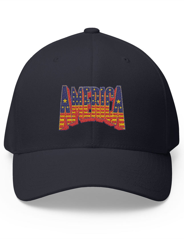 America Stars and Stripes Navy Cap with Bold Patriotic Embroidery – USA Hat