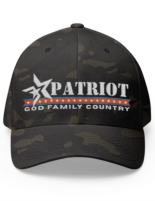 God Family Country Patriot Flex Fit Cap