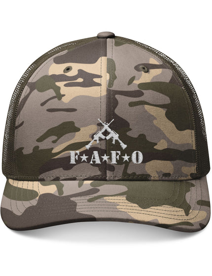F*uck Around Find Out Camo Trucker Cap