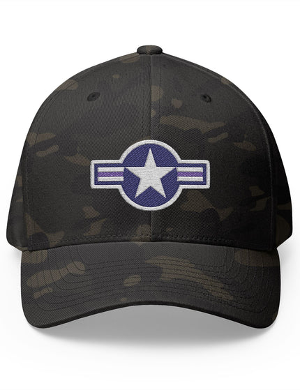Air Force Star Flexfit Camo Cap with Embroidered Roundel – Patriotic Trucker Caps