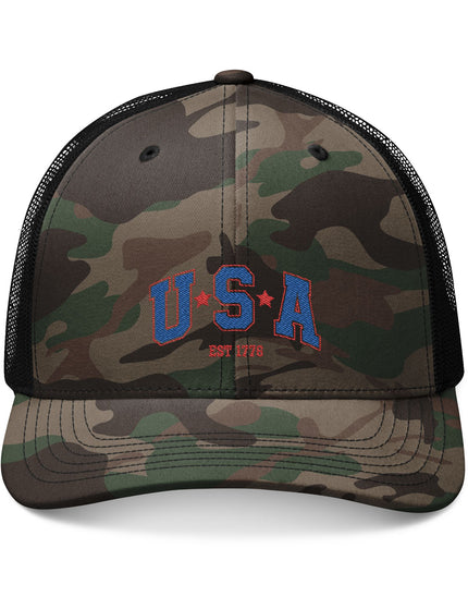 USA 1776 Camo Trucker Cap