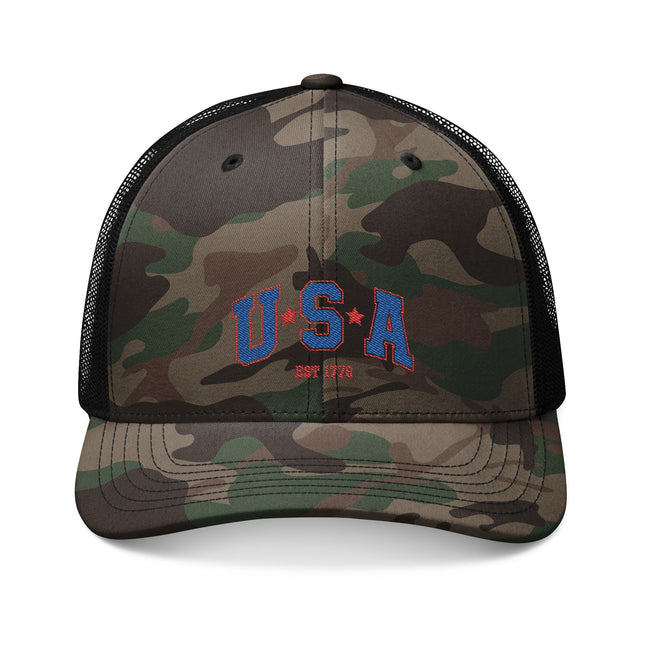 USA 1776 Camo Trucker Cap