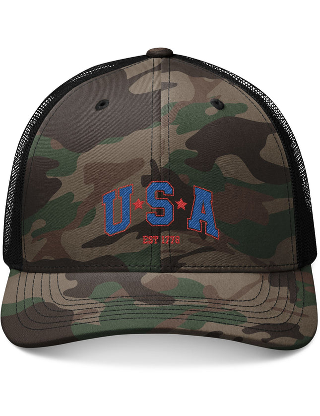 USA 1776 Camo Trucker Cap