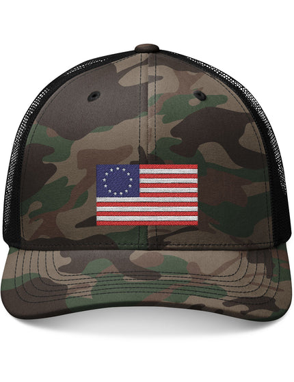 Betsy Ross Flag Camo Trucker Cap
