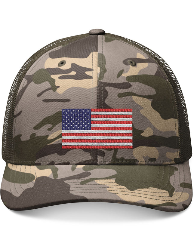 USA Flag Camo Trucker Cap