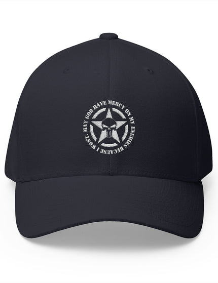 Navy trucker hat with Punisher skull star design – Patriot Trucker Caps